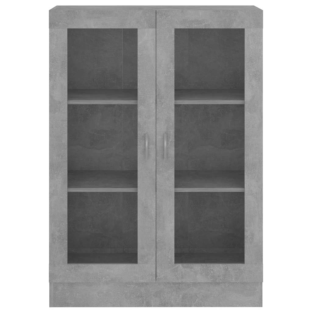 Vitrininė spintelė, betono, 82,5x30,5x115cm, apdirbta mediena