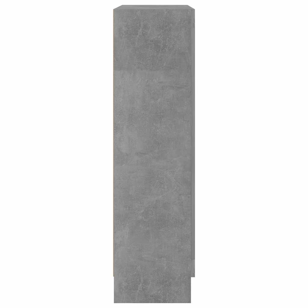Vitrininė spintelė, betono, 82,5x30,5x115cm, apdirbta mediena