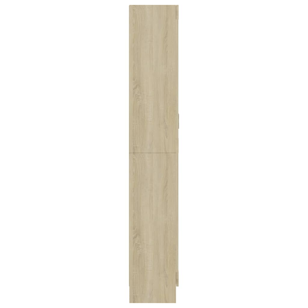 Vitrininė spintelė, ąžuolo, 82,5x30,5x185cm, apdirbta mediena