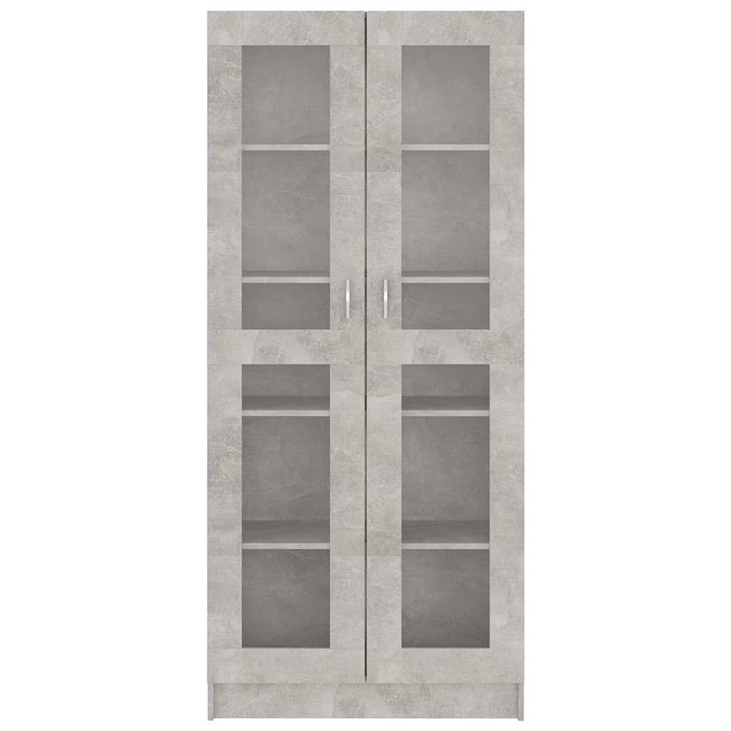 Vitrininė spintelė, betono, 82,5x30,5x185,5cm, apdirbta mediena