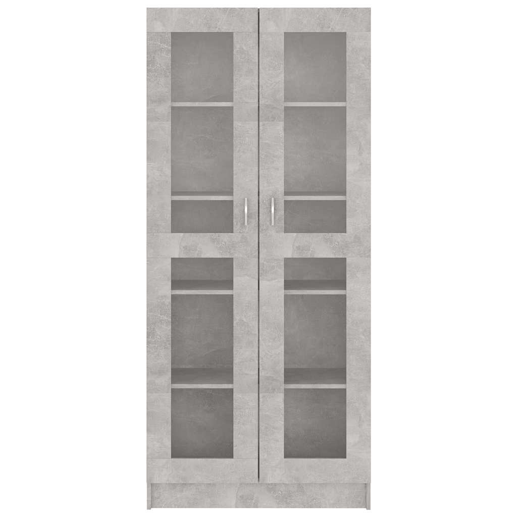 Vitrininė spintelė, betono, 82,5x30,5x185,5cm, apdirbta mediena
