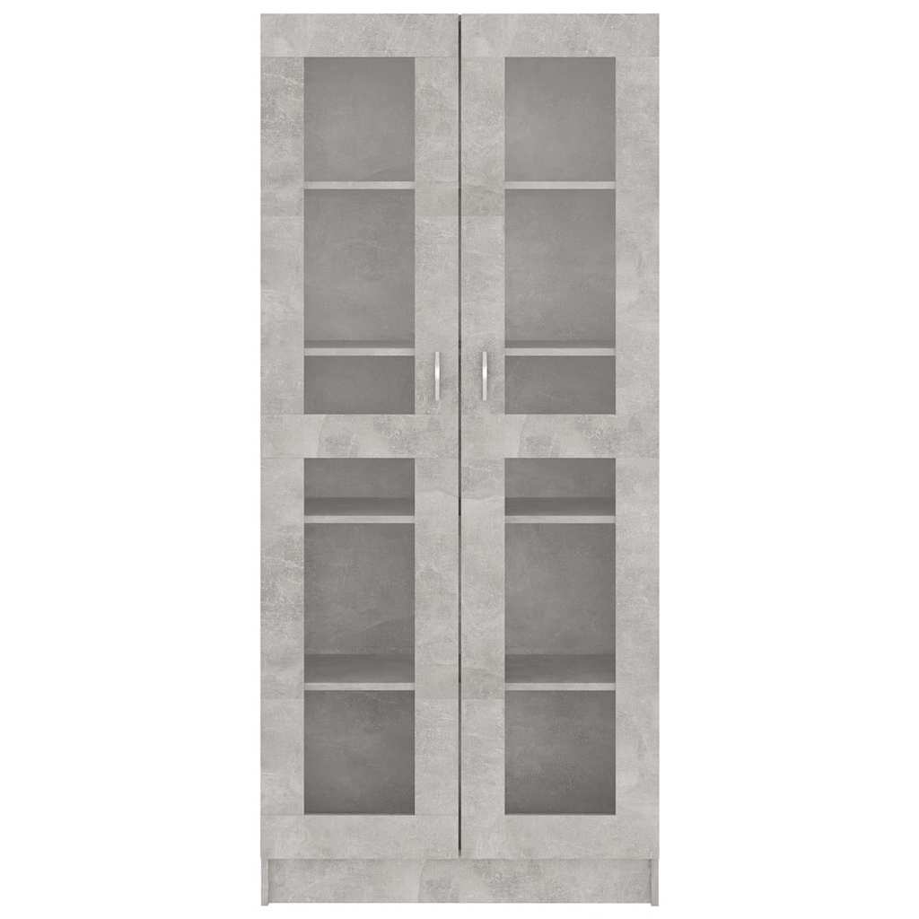 Vitrininė spintelė, betono, 82,5x30,5x185,5cm, apdirbta mediena