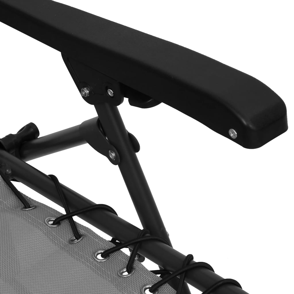 Foldable patio chair, grey, textilene