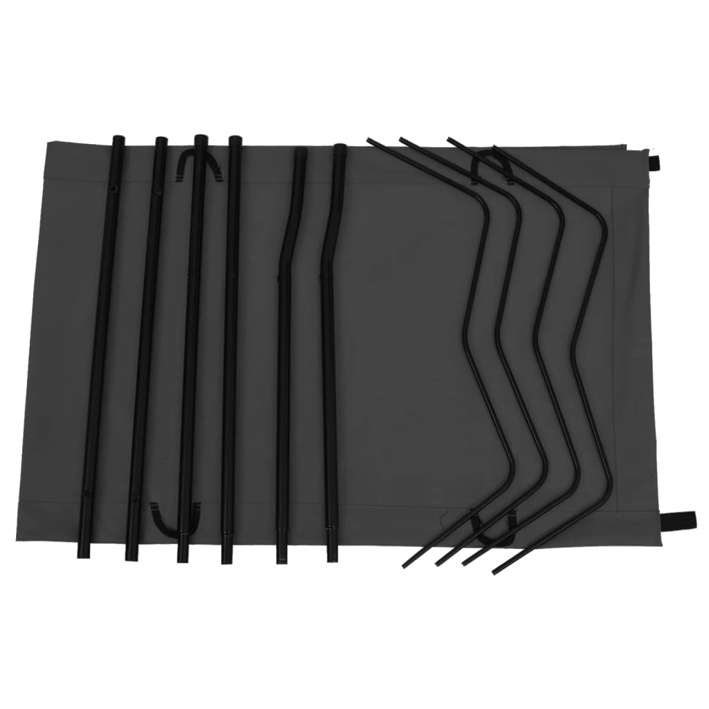 Gultai, 2vnt., juodi, 180x60x19cm, audinys ir plienas
