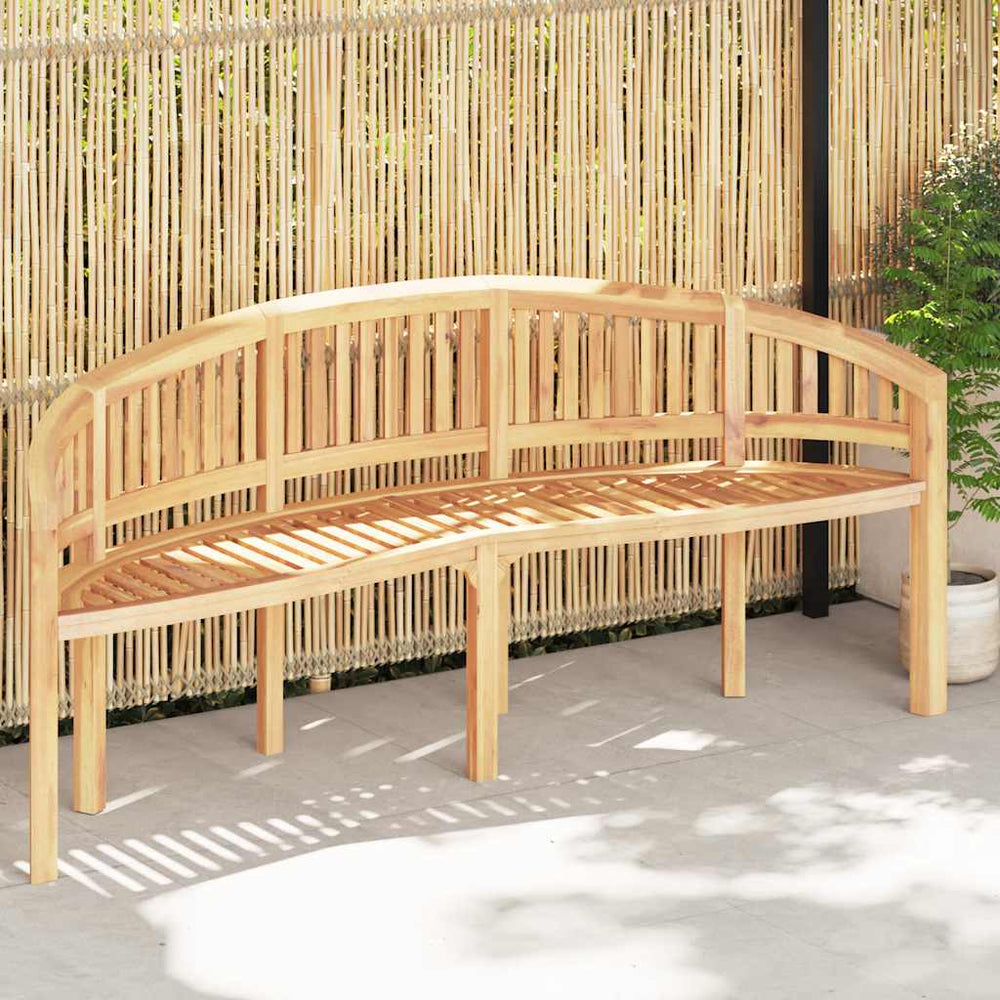 Banana-shaped bench, 200cm, solid teak wood