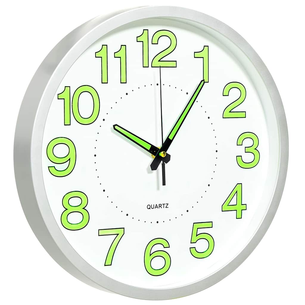 Luminous wall clock, white, 30cm