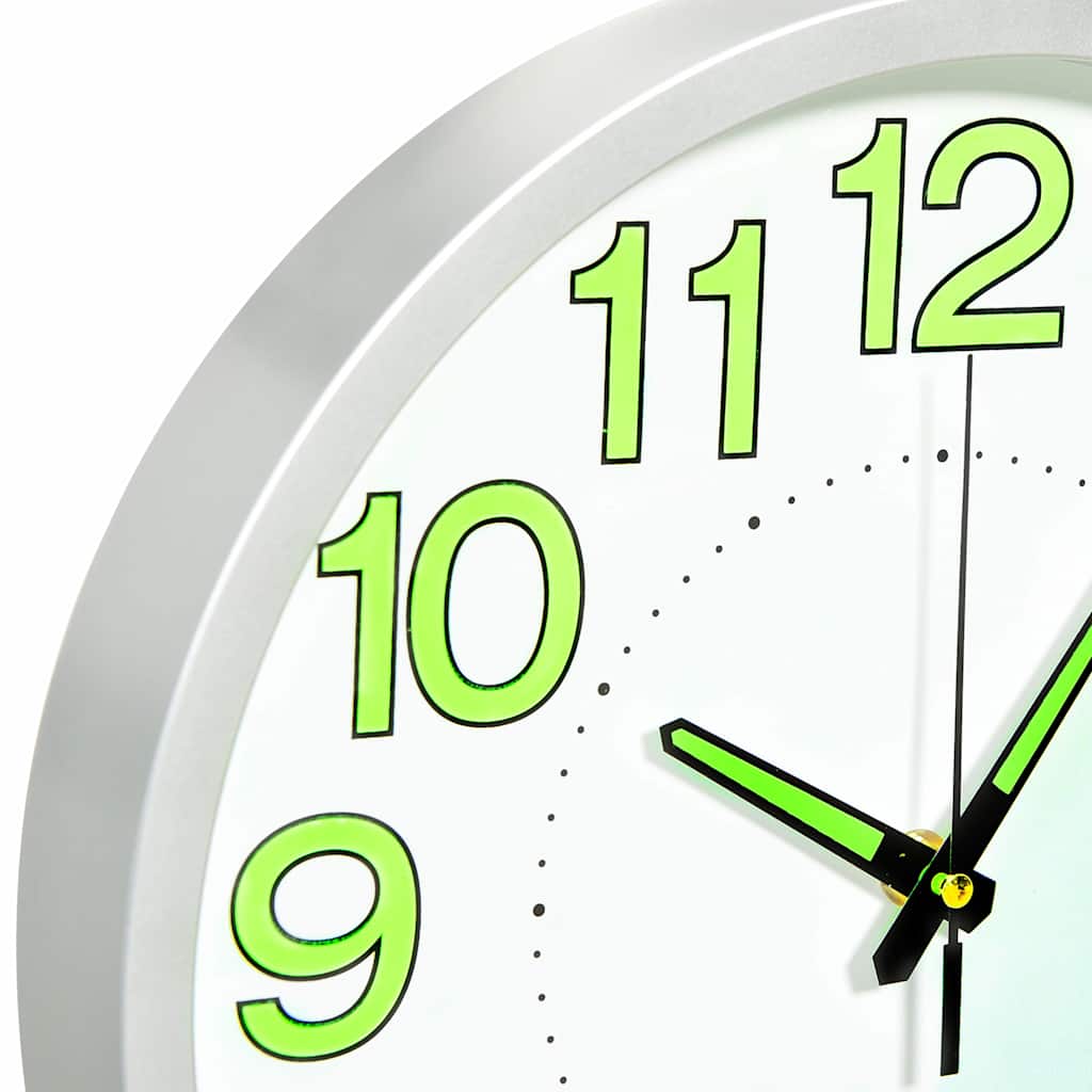 Luminous wall clock, white, 30cm