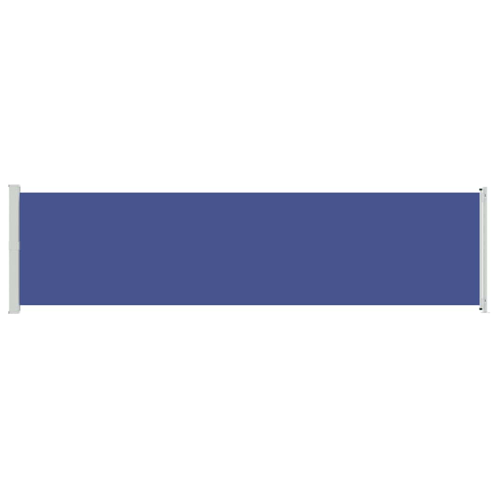 Retractable courtyard side awning, blue, 600x160cm