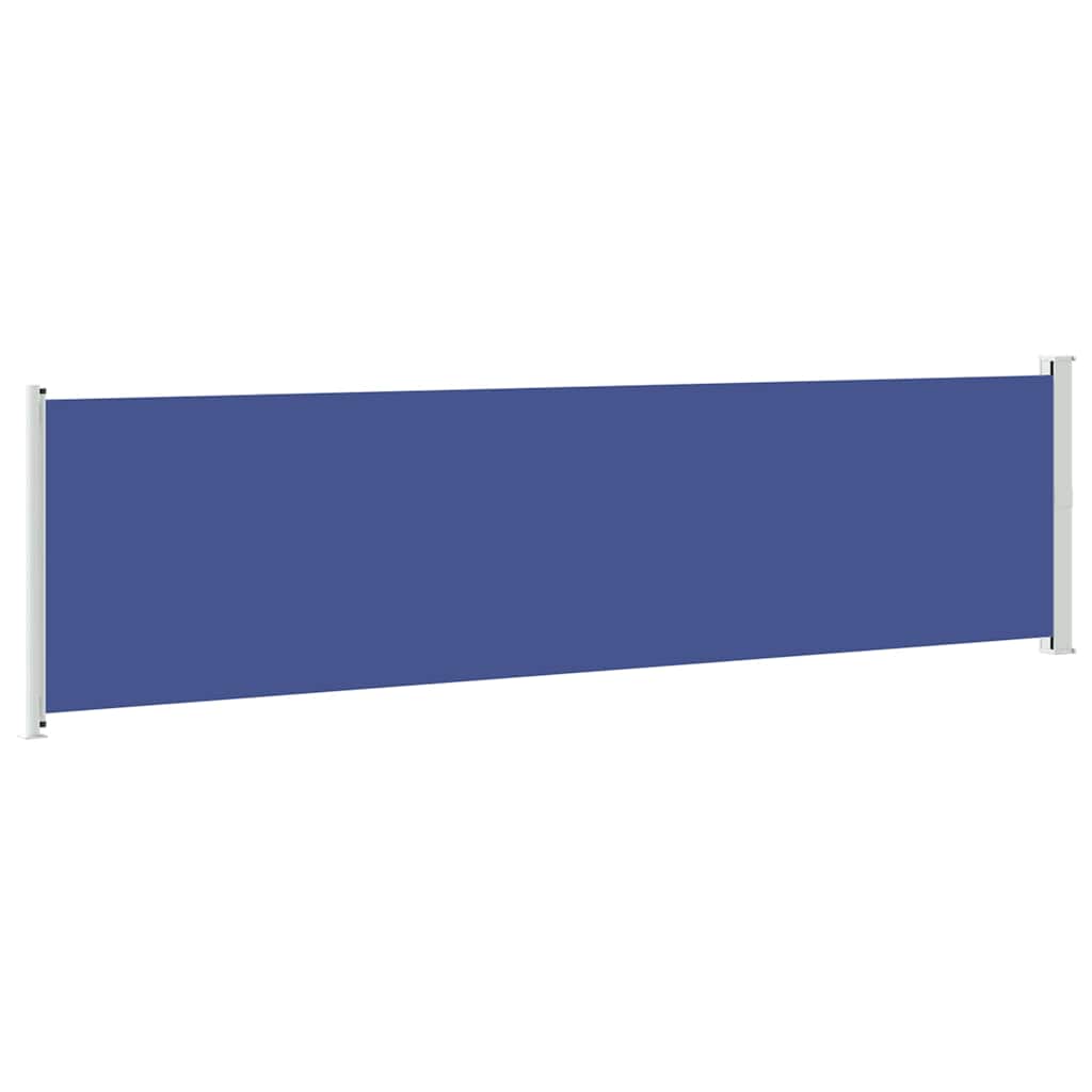 Retractable courtyard side awning, blue, 600x160cm