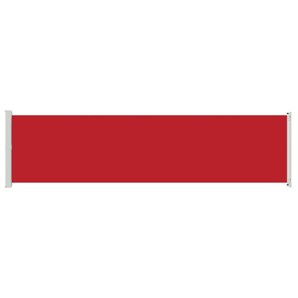 Retractable side patio awning, red, 600x160cm
