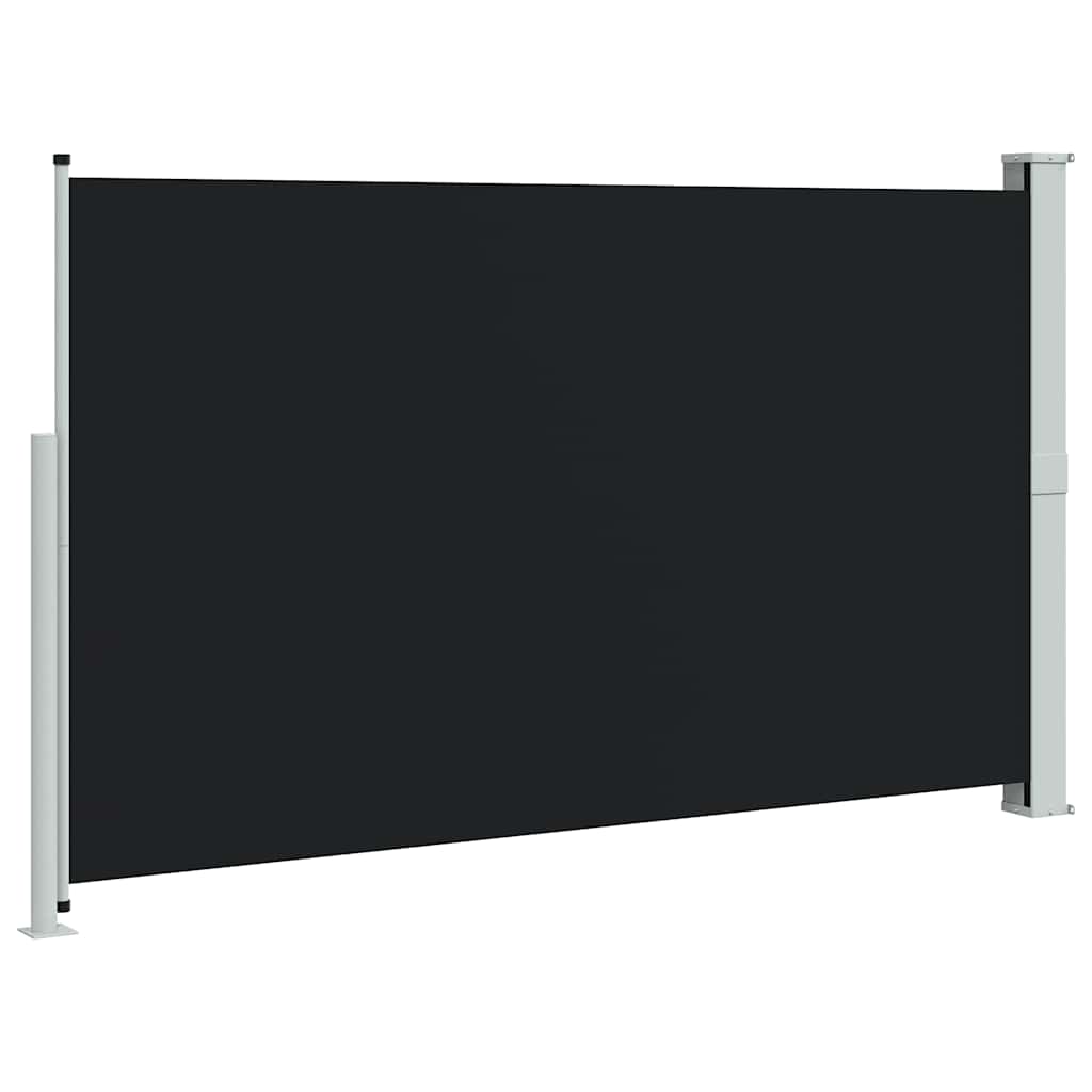 Ištraukiama šoninė kiemo pertvara, juodos spalvos, 180x300cm