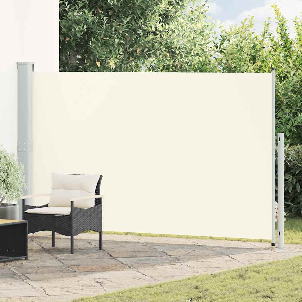 Izvelkams sānu pagalma šķērslis, krēmkrāsas, 180x300cm