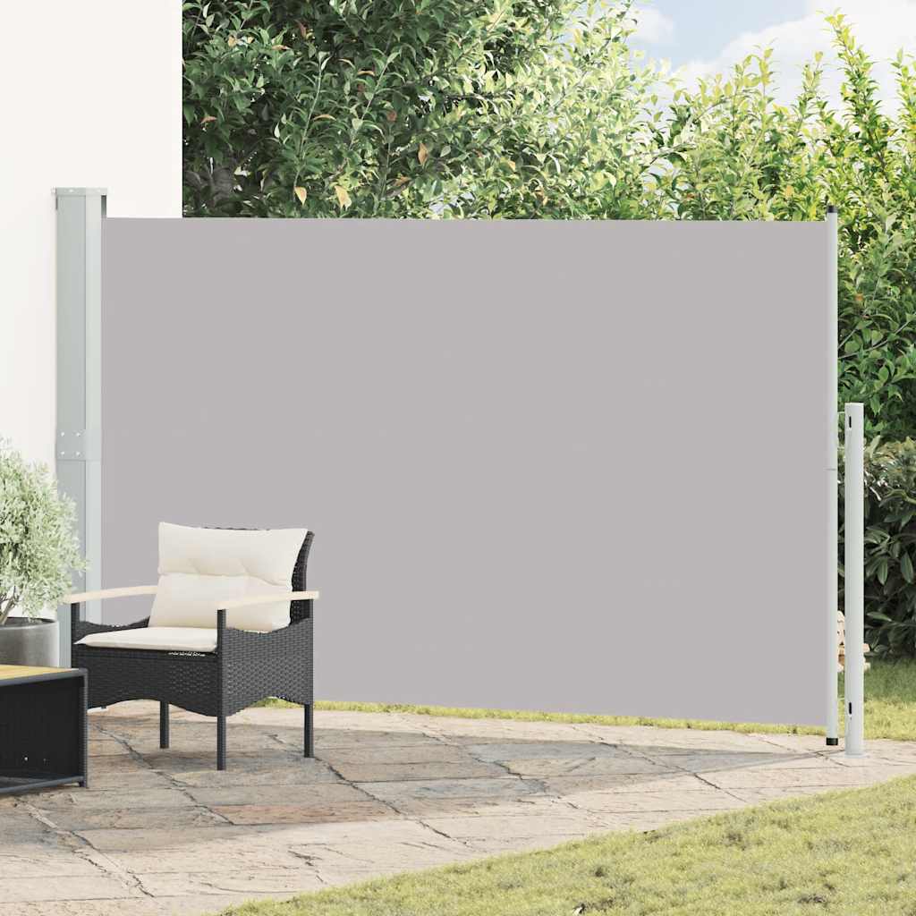 Ištraukiama šoninė kiemo pertvara, pilkos spalvos, 180x300cm