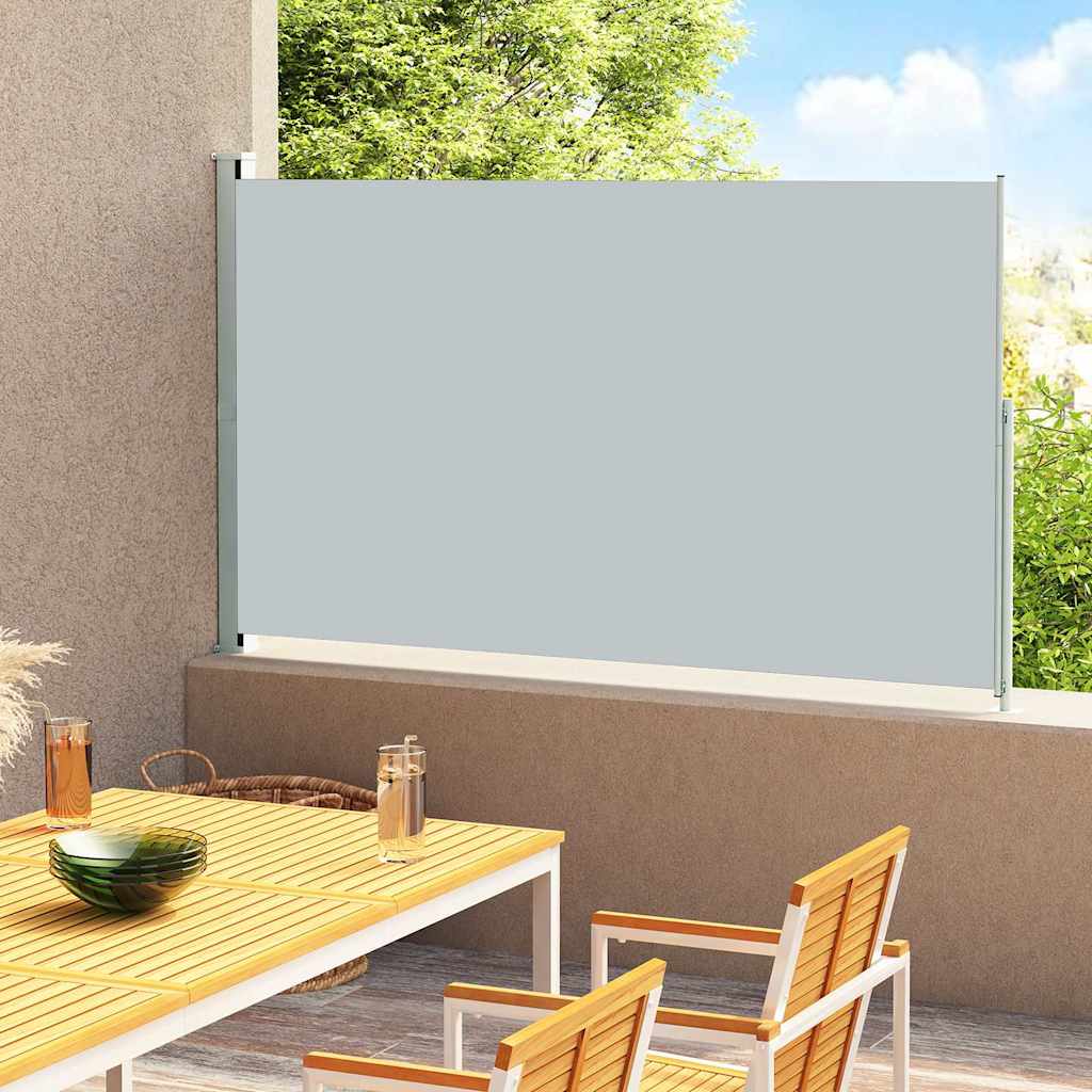 Ištraukiama šoninė kiemo pertvara, pilkos spalvos, 180x300cm