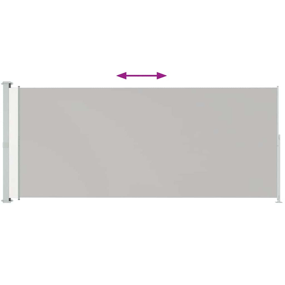 Ištraukiama šoninė kiemo pertvara, kreminės spalvos, 180x500cm
