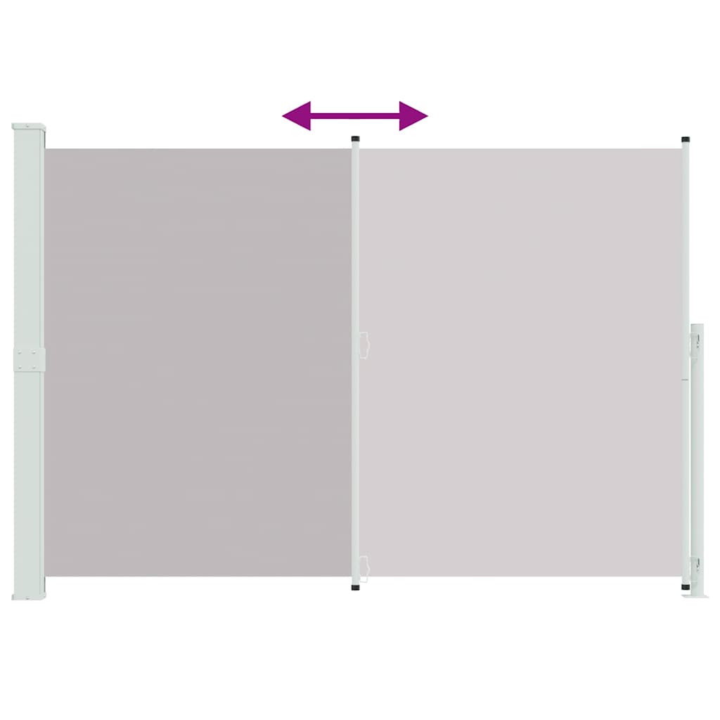 Izvelkams sānu pagalma šķērslis, pelēks, 200x300 cm