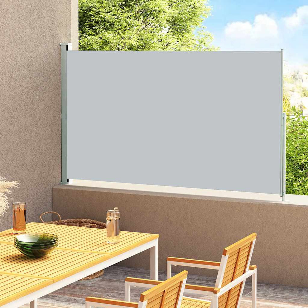 Ištraukiama šoninė kiemo pertvara, pilkos spalvos, 200x300cm