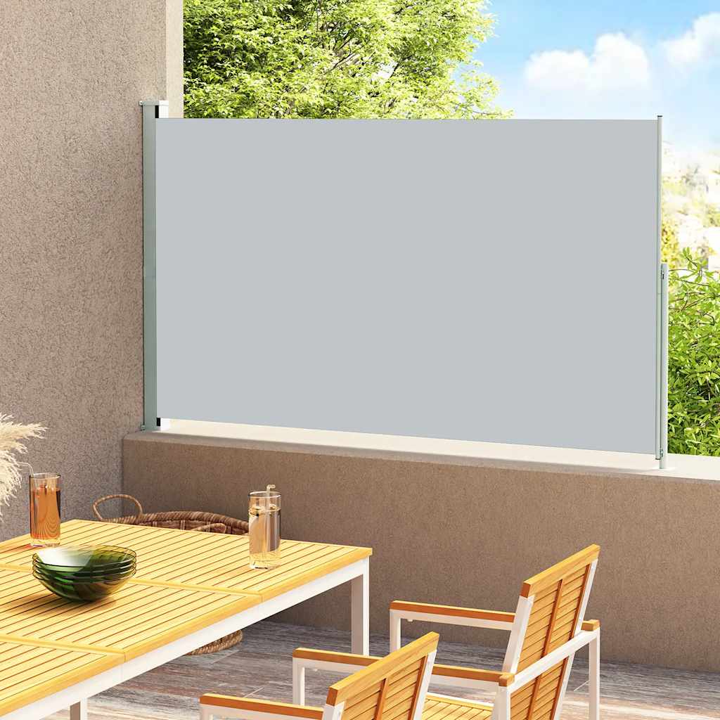 Ištraukiama šoninė kiemo pertvara, pilkos spalvos, 200x300cm