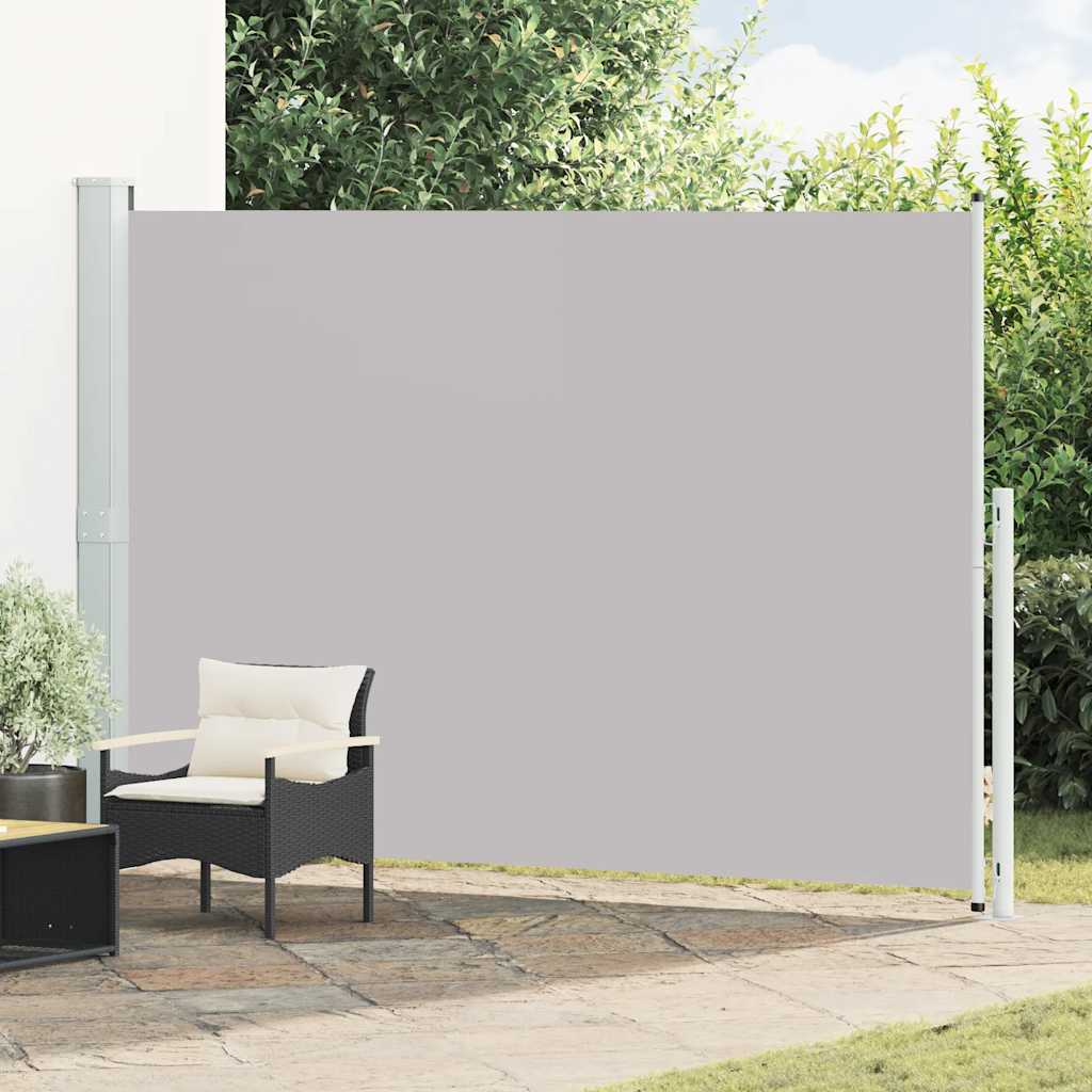 Izvelkams sānu pagalma šķērslis, pelēks, 200x300 cm