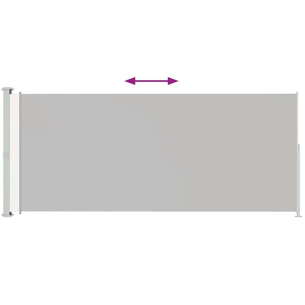 Ištraukiama šoninė kiemo pertvara, kreminės spalvos, 200x500cm