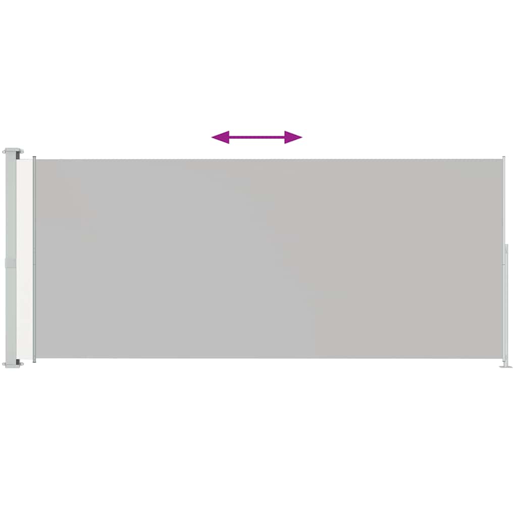 Ištraukiama šoninė kiemo pertvara, kreminės spalvos, 200x500cm
