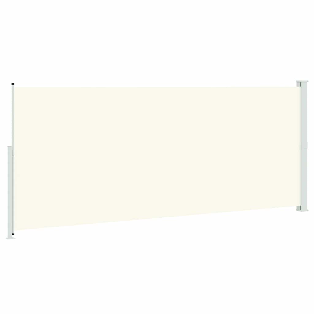 Izvelkams sānu pagalma ekrāns, krēmkrāsas, 200x500cm