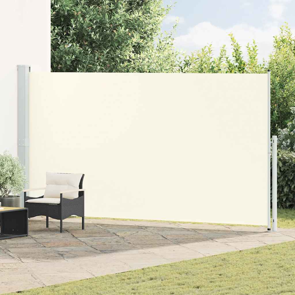 Izvelkams sānu pagalma ekrāns, krēmkrāsas, 200x500cm