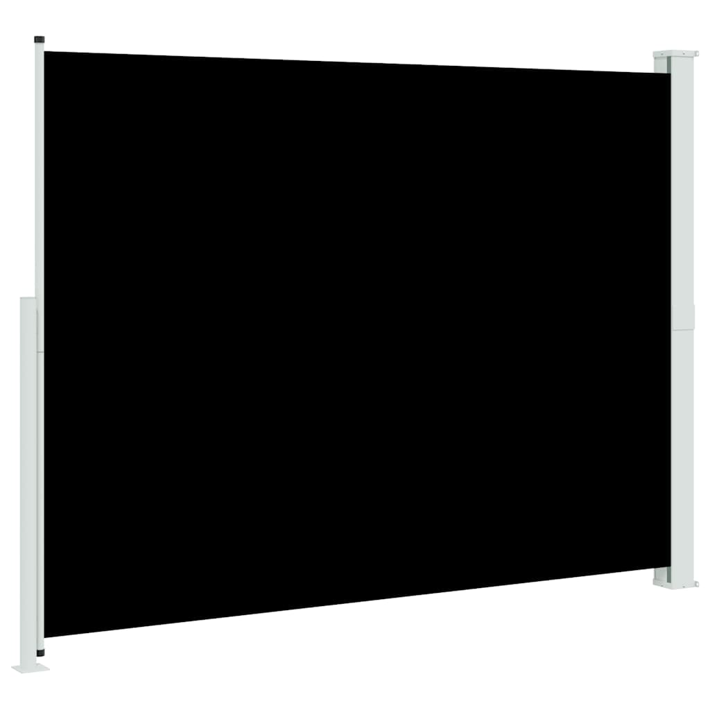 Ištraukiama šoninė kiemo pertvara, juodos spalvos, 220x300cm