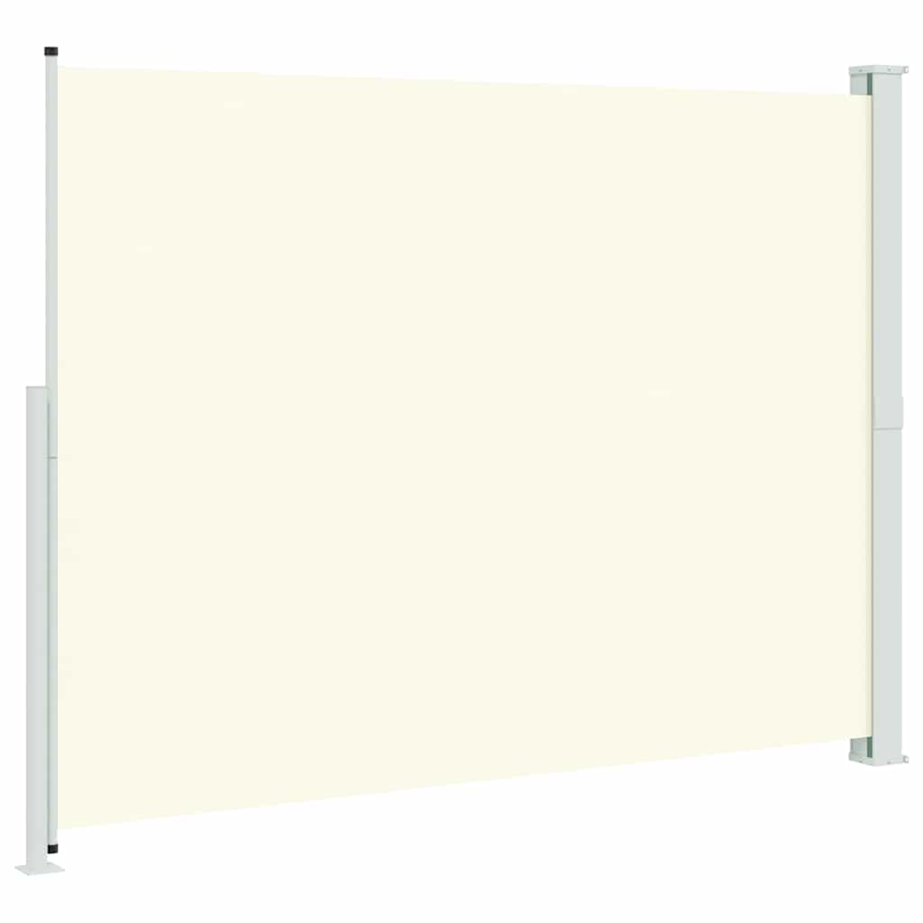 Ištraukiama šoninė kiemo pertvara, kreminės spalvos, 220x314cm