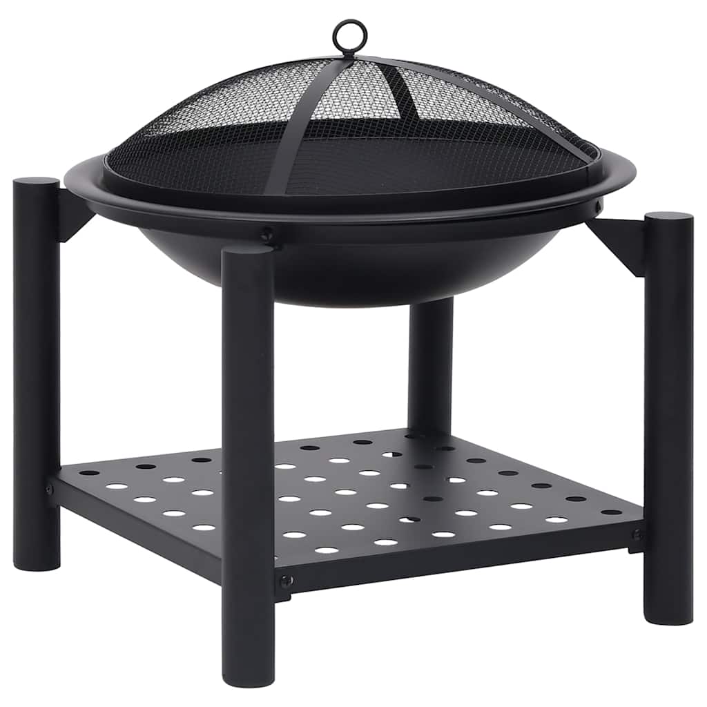 Fire pit with poker, 54x54x55cm, steel