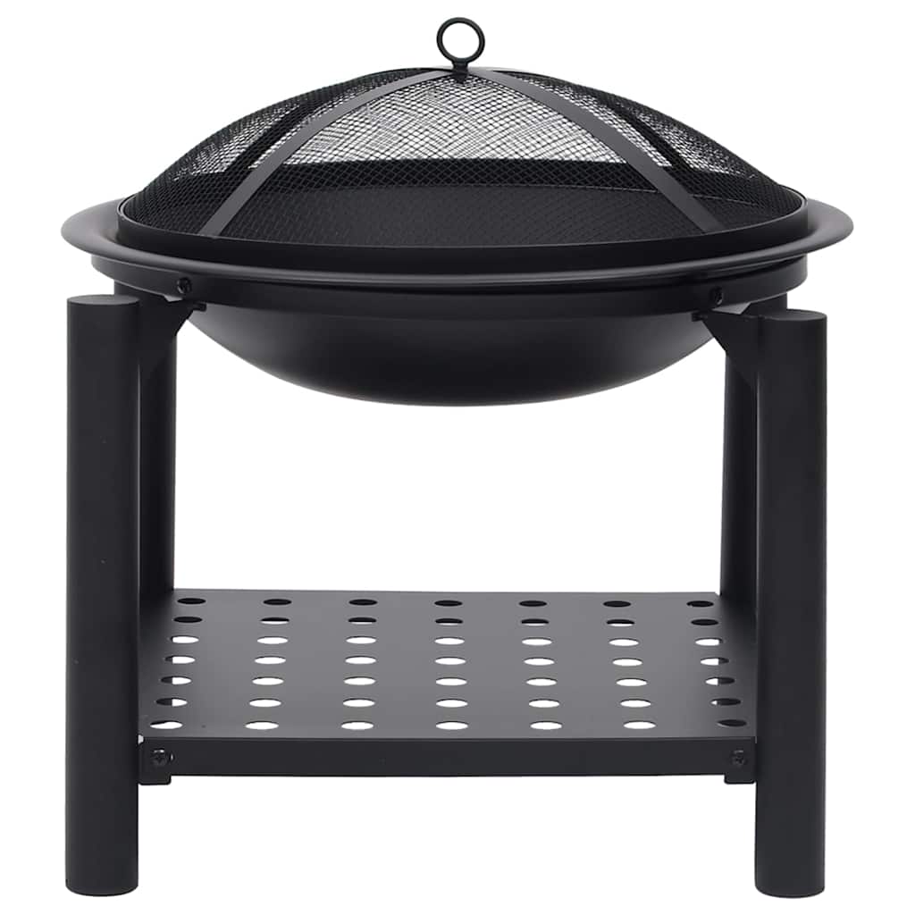 Fire pit with poker, 54x54x55cm, steel