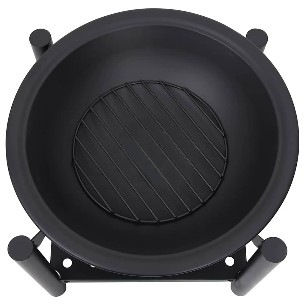Fire pit with poker, 54x54x55cm, steel