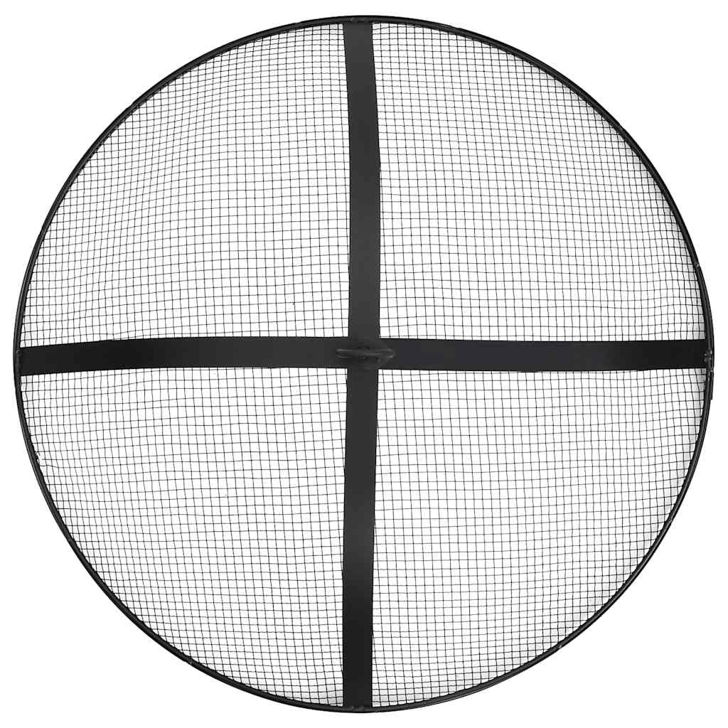 Fire pit with poker, 54x54x55cm, steel