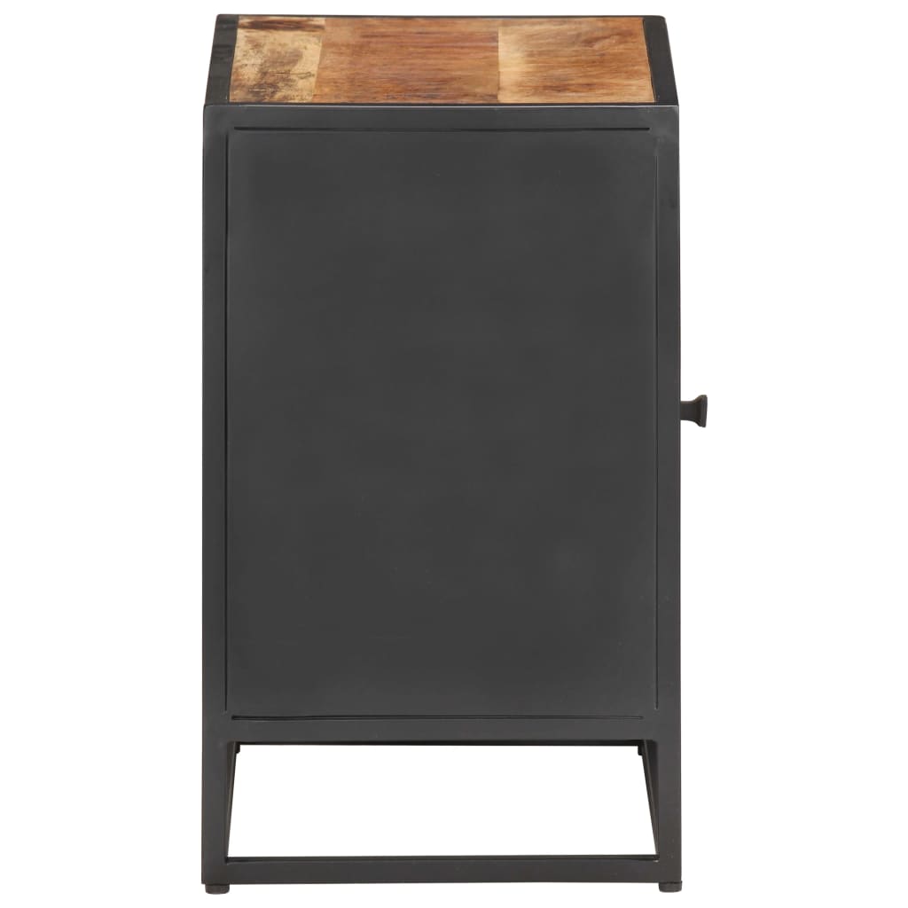 Bedside cabinet, 40x30x50cm, raw mango wood/cane