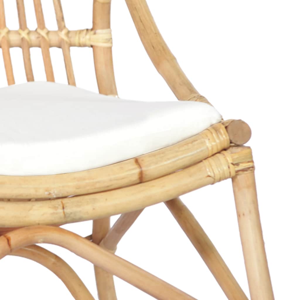 Chair, rattan and linen