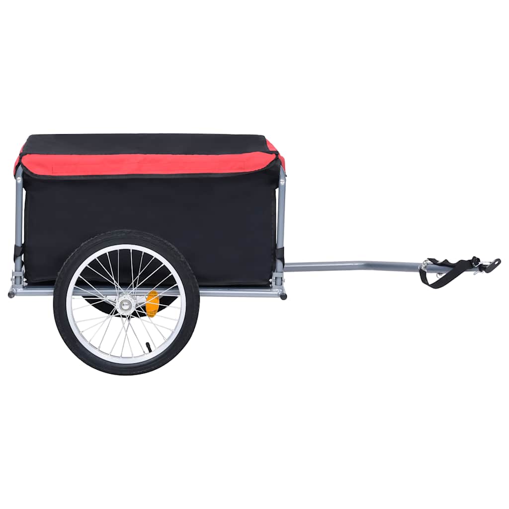 Bicycle trailer, black and red, 65kg