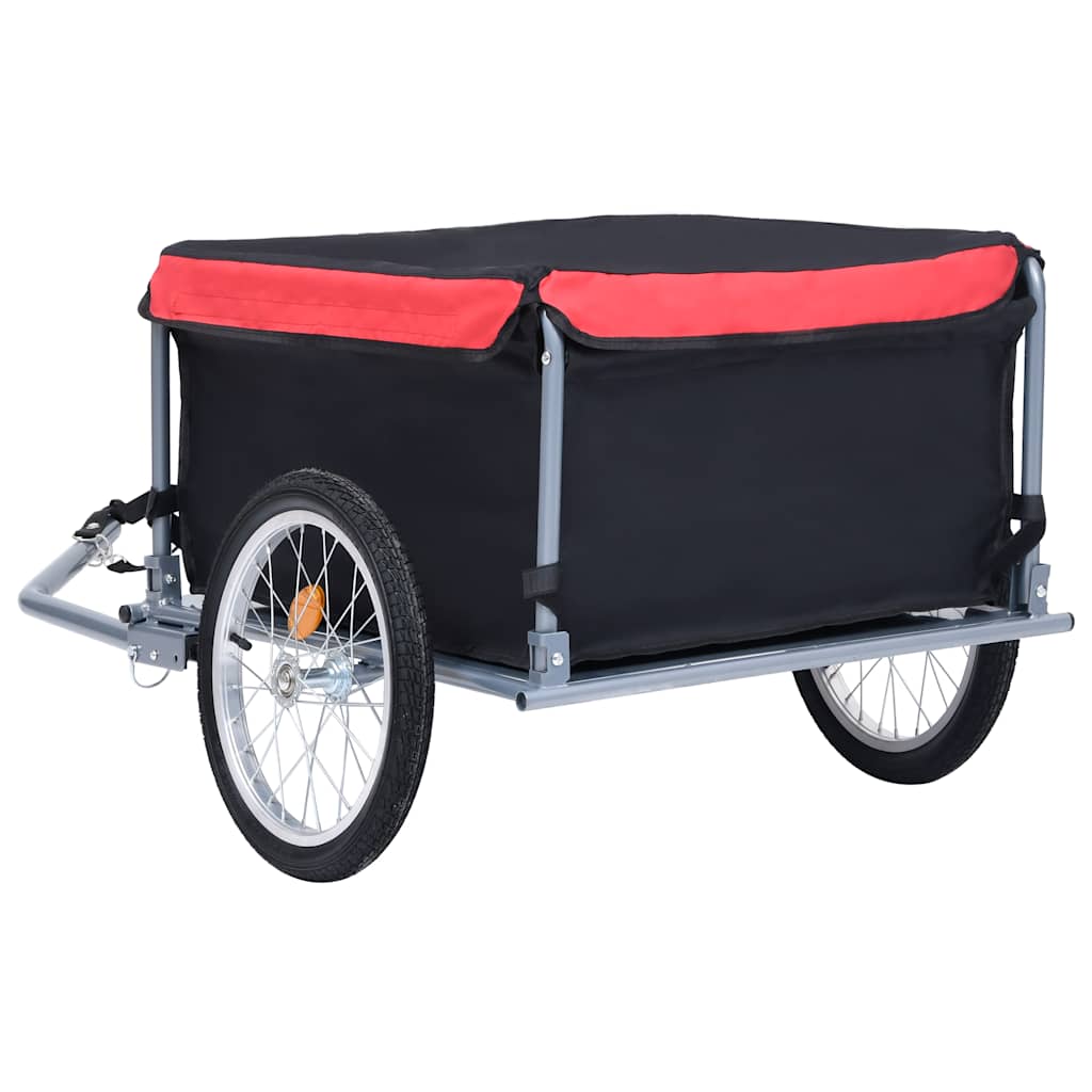 Bicycle trailer, black and red, 65kg