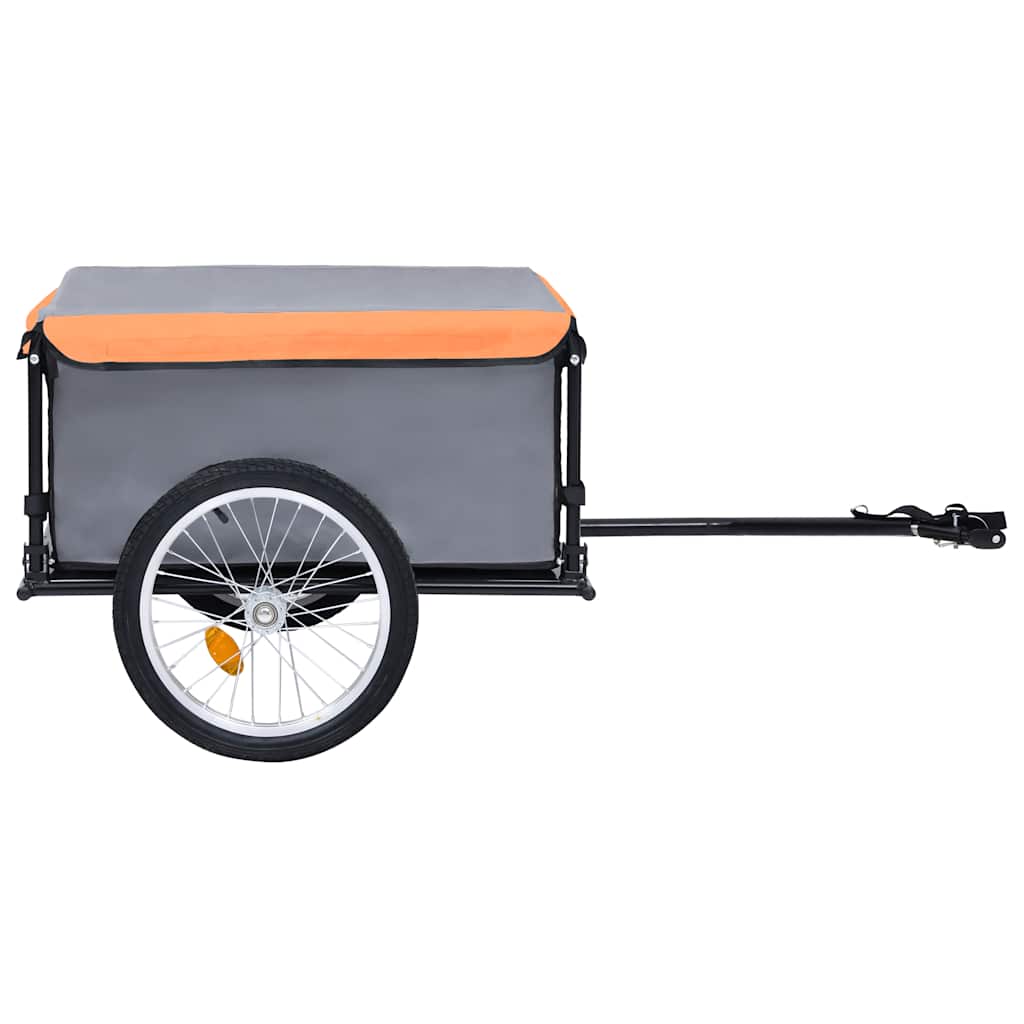 Velo piekabe, pelēkā un oranžā krāsā, 65kg
