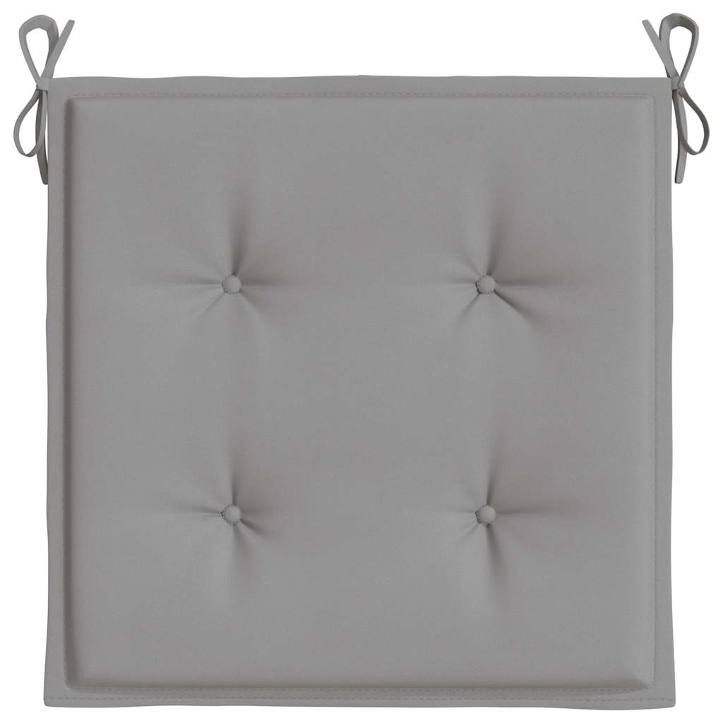 Garden chair cushions, 6 pcs., grey, 40x40x4cm, fabric