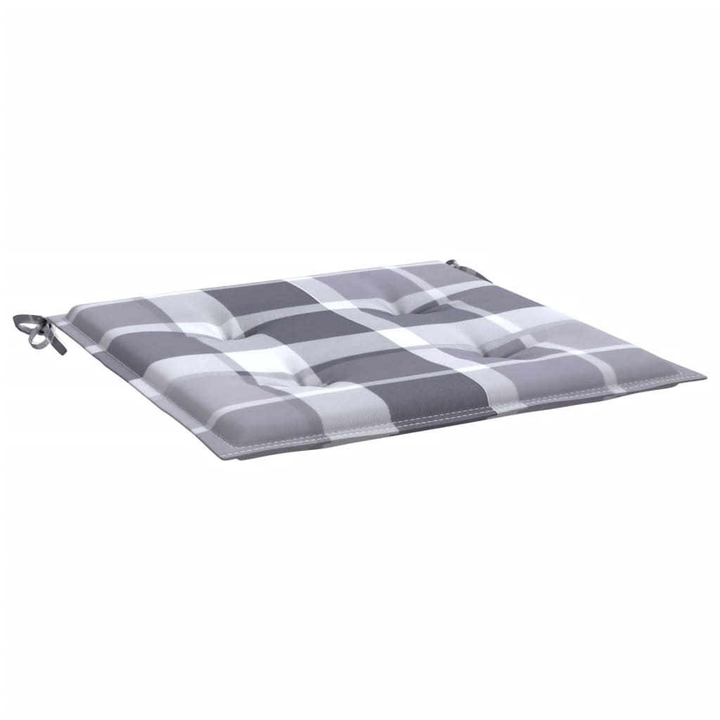 Garden chair cushions, 2 pcs, 40x40x4cm, fabric, checkered