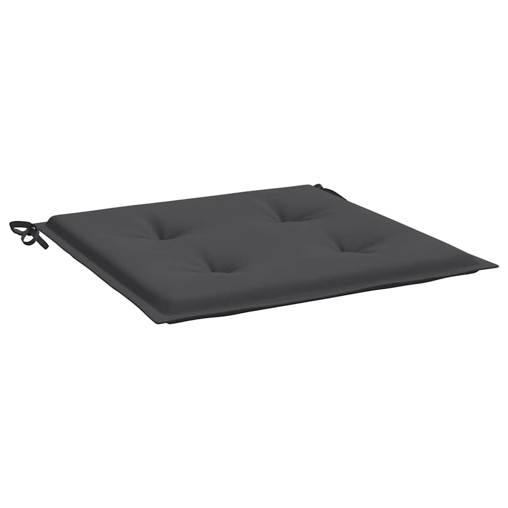 Garden chair cushions, 6 pcs., anthracite, 50x50x4cm, fabric