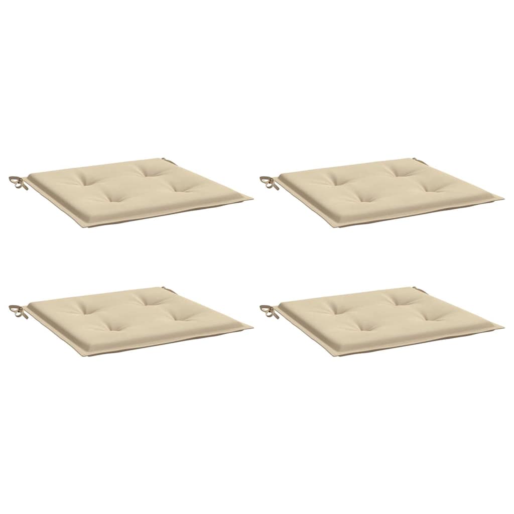 Dārza krēslu spilveni, 4 gab., smilškrāsas, 50x50x4cm, audums