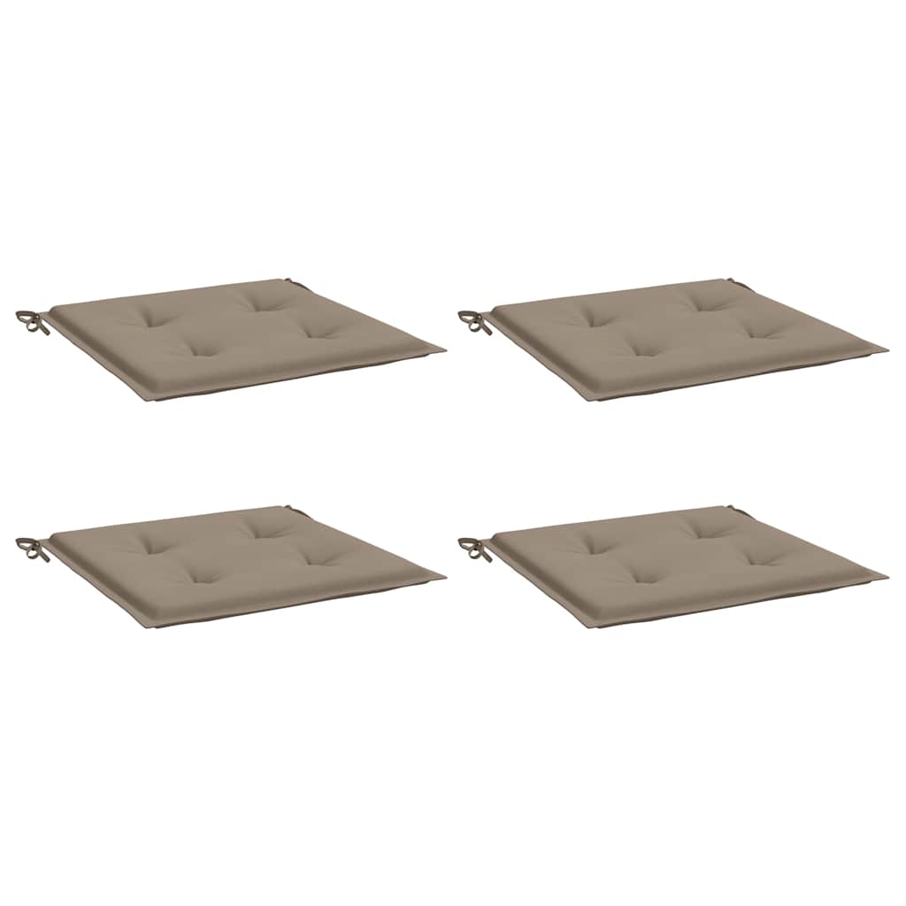 Garden chair cushions, 4 pcs., taupe, 50x50x4cm, fabric