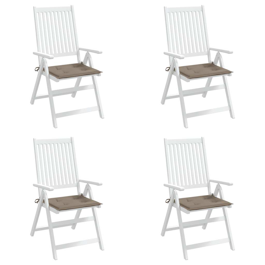 Garden chair cushions, 4 pcs., taupe, 50x50x4cm, fabric