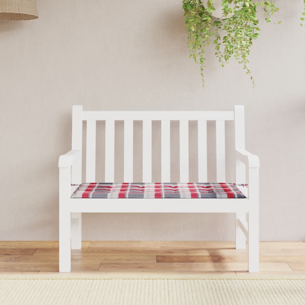 Garden bench cushion, 100x50x3cm, Oxford fabric, checkered