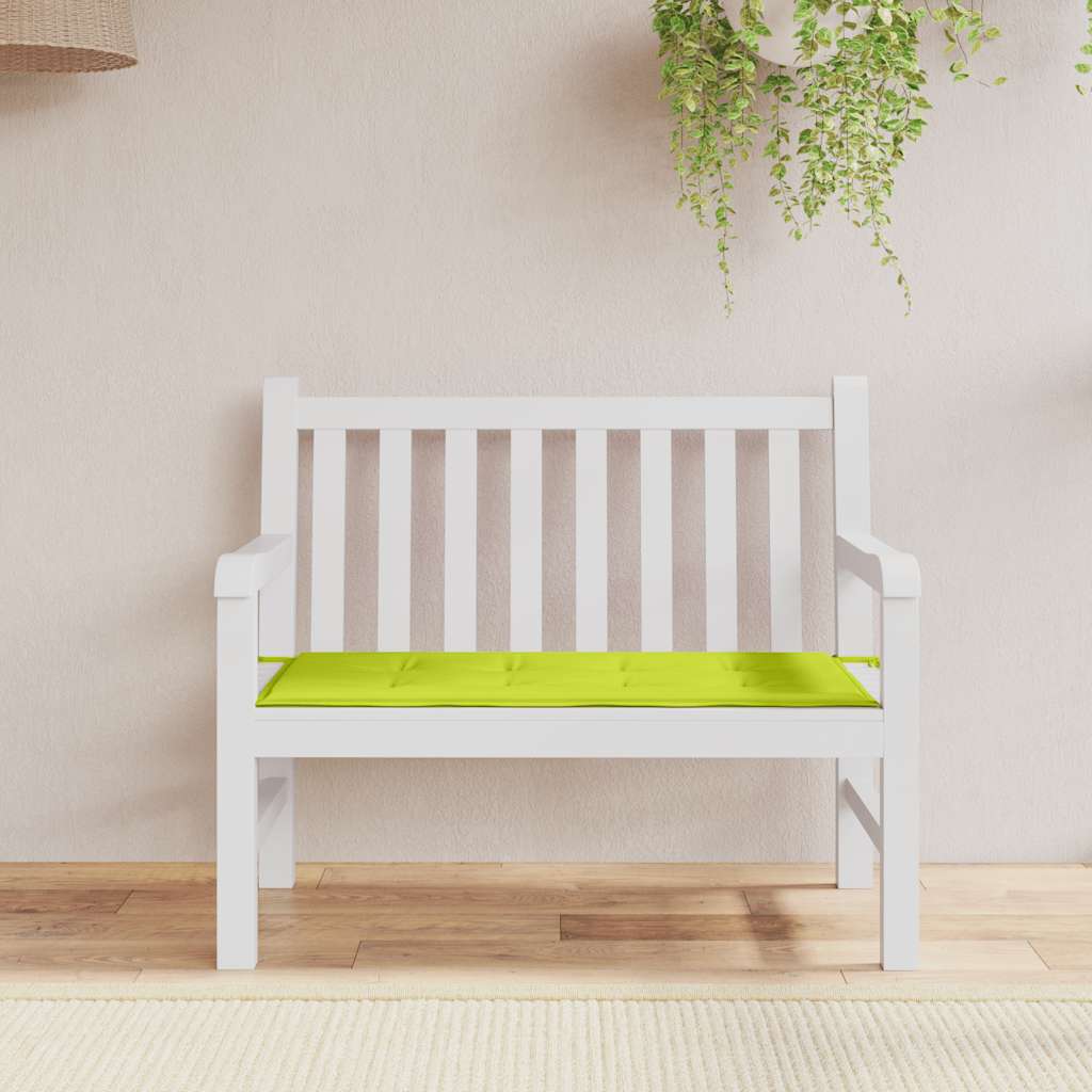 Garden bench cushion, bright green, 120x50x4cm, fabric