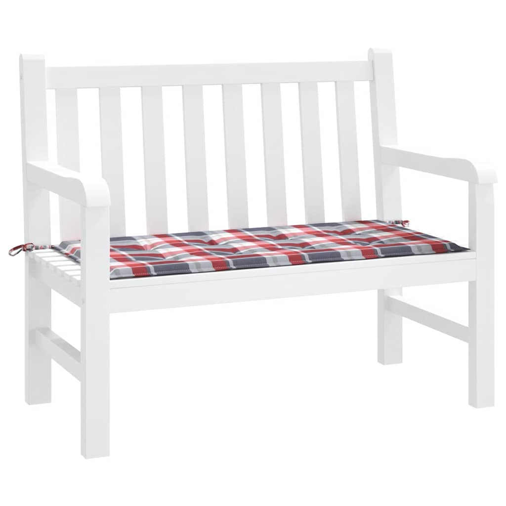 Garden bench cushion, 120x50x3cm, Oxford fabric, checkered