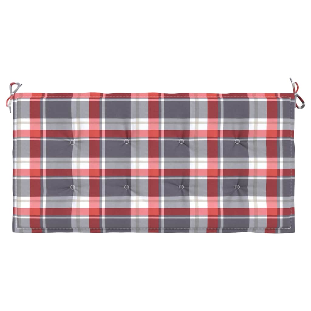 Garden bench cushion, 120x50x3cm, Oxford fabric, checkered