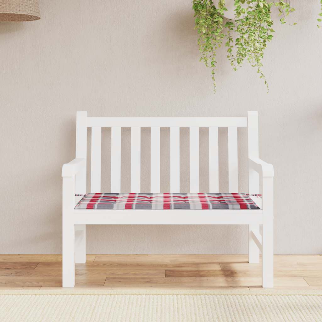 Garden bench cushion, 120x50x3cm, Oxford fabric, checkered
