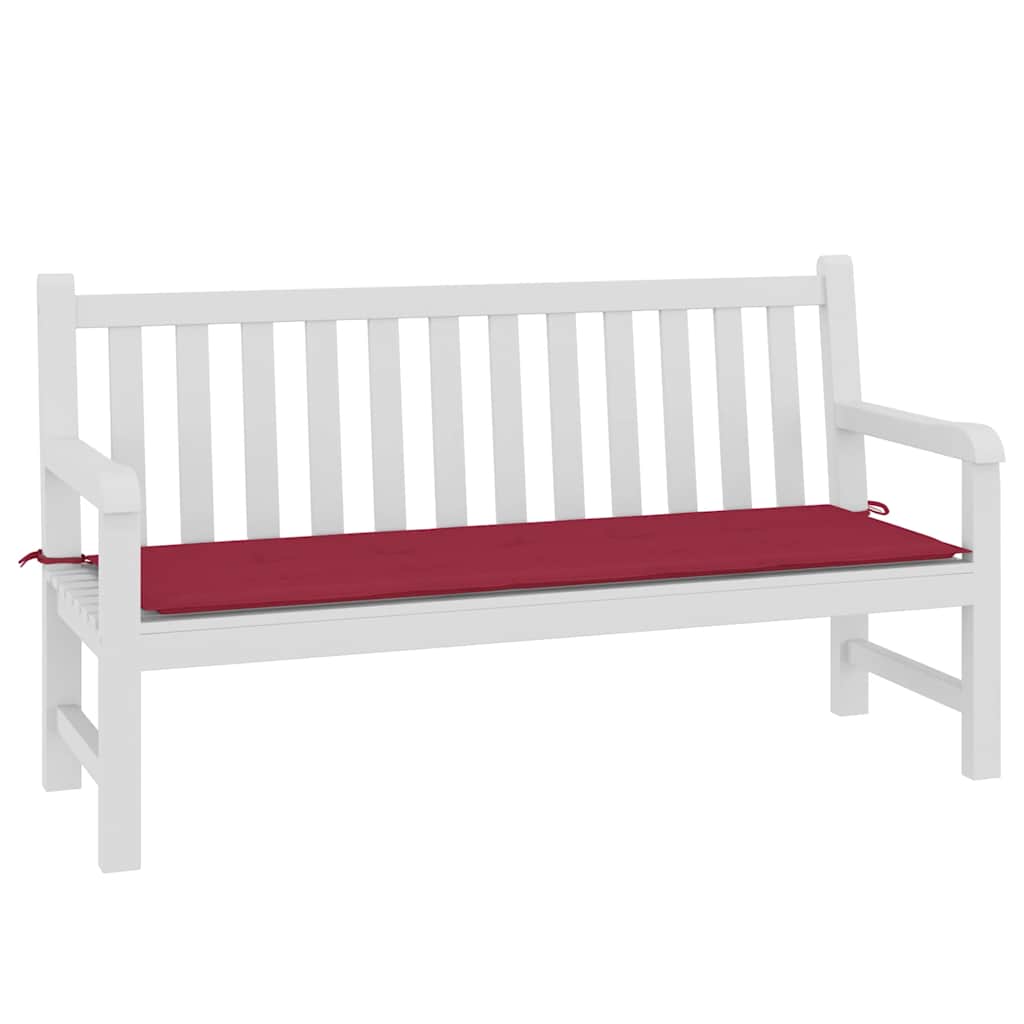 Garden bench cushion, wine red, 150x50x4cm, fabric
